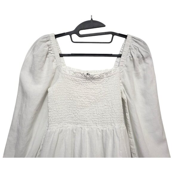 J. CREW Linen Daydream Dress Smocked Lightweight Lined Midi - Picture 7 of 17